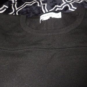 Calvin Klein M black cotton/modal crewneck